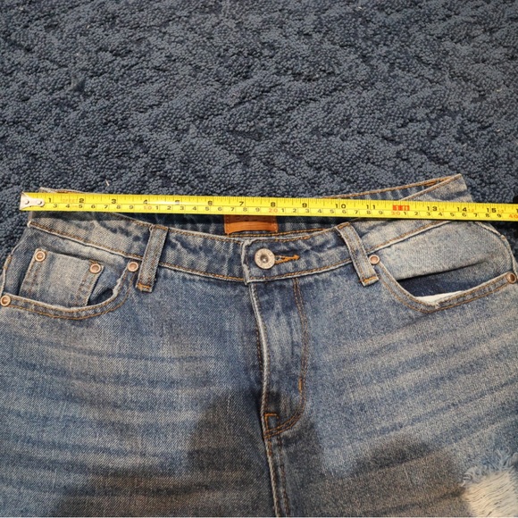 POL Women Jeans Distressed Denim Medium Wash Sz S - Picture 4 of 9